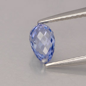 Zafiro azul natural de 1,11 ct, briolette, VS