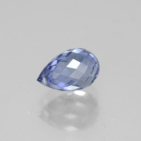 Zafiro azul natural de 1,52 ct, briolette, VVS-VS