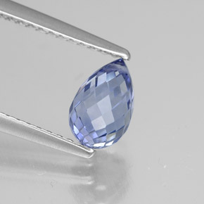 Zafiro azul natural de 1,52 ct, briolette, VVS-VS