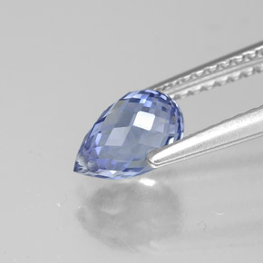 Zafiro azul natural de 1,52 ct, briolette, VVS-VS