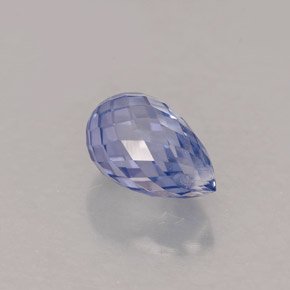 Zafiro azul natural de 1,45 ct, briolette, VVS-VS