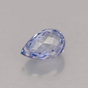 Zafiro azul natural de 1,45 ct, briolette, VVS-VS