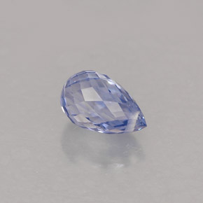 Zafiro azul natural de 0,96 ct, briolette, VVS-VS