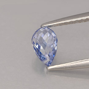 Zafiro azul natural de 0,96 ct, briolette, VVS-VS