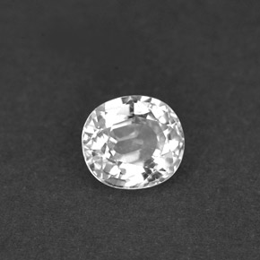 Zafiro blanco natural de 1,04 ct, corte óvalo, VVS-VS