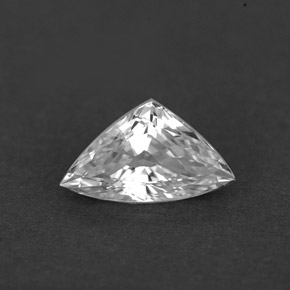 Zafiro blanco natural de 1,62 ct, trillón, VVS