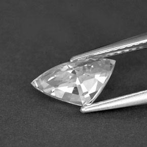 Zafiro blanco natural de 1,62 ct, trillón, VVS