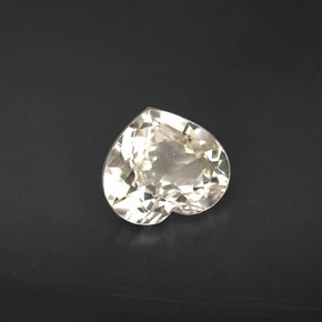 Zafiro blanco natural de 1,77 ct, forma de corazón, VVS-VS