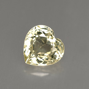 Zafiro amarillo natural de 1,53 ct, forma de corazón, VVS-VS