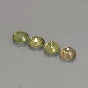 Gemas de zafiro verde natural de  ct, corte redondo, VVS-VS