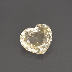 Zafiro amarillo natural de 1,54 ct, forma de corazón, VVS-VS