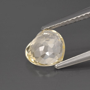 Zafiro amarillo natural de 1,54 ct, forma de corazón, VVS-VS