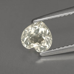 Zafiro amarillo natural de 1,15 ct, forma de corazón, VVS-VS