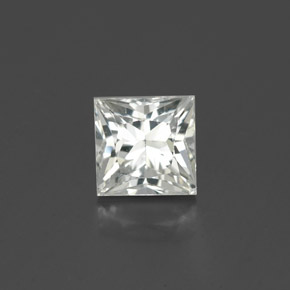 Zafiro blanco natural de 1,36 ct, cuadrado, VS