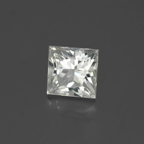Zafiro blanco natural de 1,36 ct, cuadrado, VS