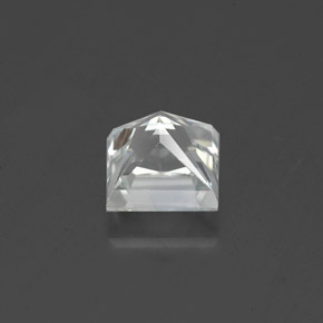 Zafiro blanco natural de 1,36 ct, cuadrado, VS