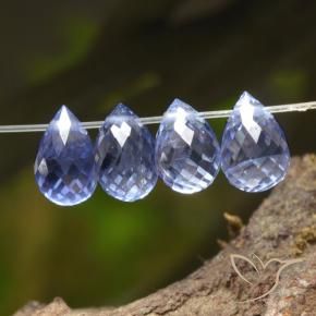 Gemas de Zafiro Intense Blue  natural de 2.22 ct, Corte Briolette, VS