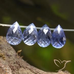 Gemas de Zafiro Intense Blue  natural de 2.22 ct, Corte Briolette, VS