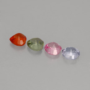 Gemas de zafiro multicolor natural de  ct, forma de corazón, VVS-VS