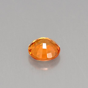 Zafiro naranja natural de 0,54 ct, corte redondo, VS
