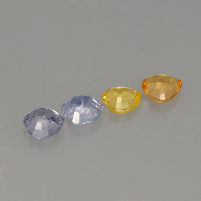 Gemas de zafiro multicolor natural de  ct, forma de corazón, VVS-VS