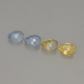 Gemas de zafiro multicolor natural de  ct, forma de corazón, VVS-VS