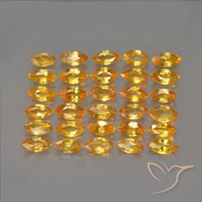 3.36ctw Natural Dorado naranja intenso Zafiro, Marquesa, VVS-VS