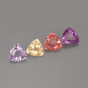 Gemas de zafiro multicolor natural de  ct, trillón, VVS-VS