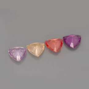 Gemas de zafiro multicolor natural de  ct, trillón, VVS-VS