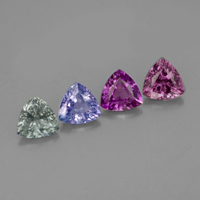 Gemas de zafiro multicolor natural de  ct, trillón, VVS-VS