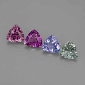 Gemas de zafiro multicolor natural de  ct, trillón, VVS-VS