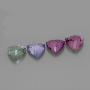 Gemas de zafiro multicolor natural de  ct, trillón, VVS-VS