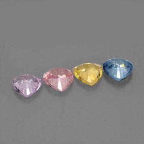 Gemas de zafiro multicolor natural de  ct, trillón, VVS-VS