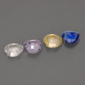 Gemas de zafiro multicolor natural de  ct, forma de corazón, VVS-VS