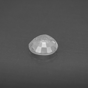Zafiro blanco natural de 1,13 ct, corte redondo, VS