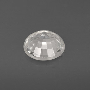 Zafiro blanco natural de 1,09 ct, corte redondo, VS