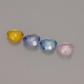 Gemas de zafiro multicolor natural de  ct, forma de corazón, VVS-VS