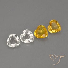 Gemas de zafiro multicolor natural de 1,16 ct, forma de corazón, VVS-VS