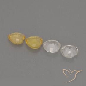Gemas de zafiro multicolor natural de 1,16 ct, forma de corazón, VVS-VS