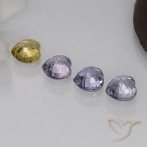 Gemas de zafiro multicolor natural de 1,51 ct, forma de corazón, VVS-VS