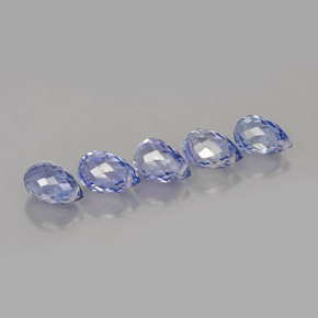 Gemas de zafiro azul natural de  ct, briolette, VVS-VS