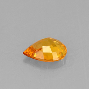 Zafiro naranja natural de 0,57 ct, en forma de pera, VVS-VS
