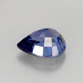 Zafiro azul natural de 1,45 ct, en forma de pera, VS