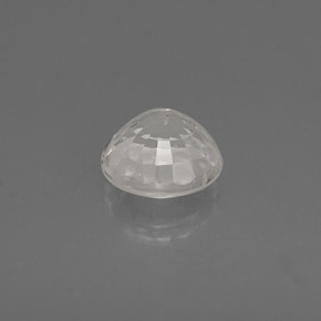 Zafiro blanco natural de 1,04 ct, corte redondo, VS