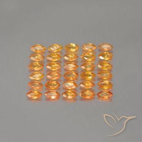 Gemas de Zafiro Naranja claro natural de 2.72 ct, Marquesa, VS