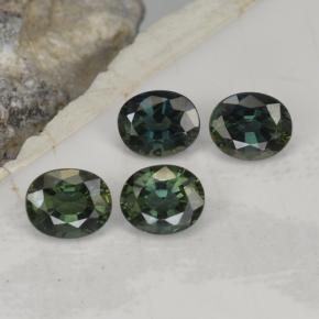 Gemas de zafiro verde natural de 2,19 ct, corte óvalo, VVS-VS
