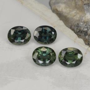 Gemas de zafiro verde natural de 2,19 ct, corte óvalo, VVS-VS