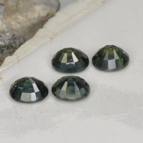 Gemas de zafiro verde natural de 2,19 ct, corte óvalo, VVS-VS