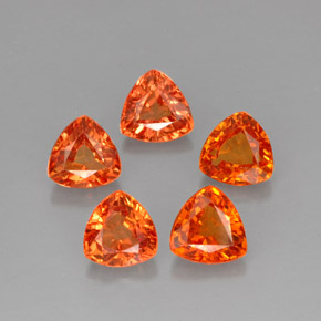 Gemas de zafiro naranja natural de  ct, trillón, VVS-VS