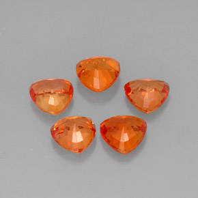 Gemas de zafiro naranja natural de  ct, trillón, VVS-VS